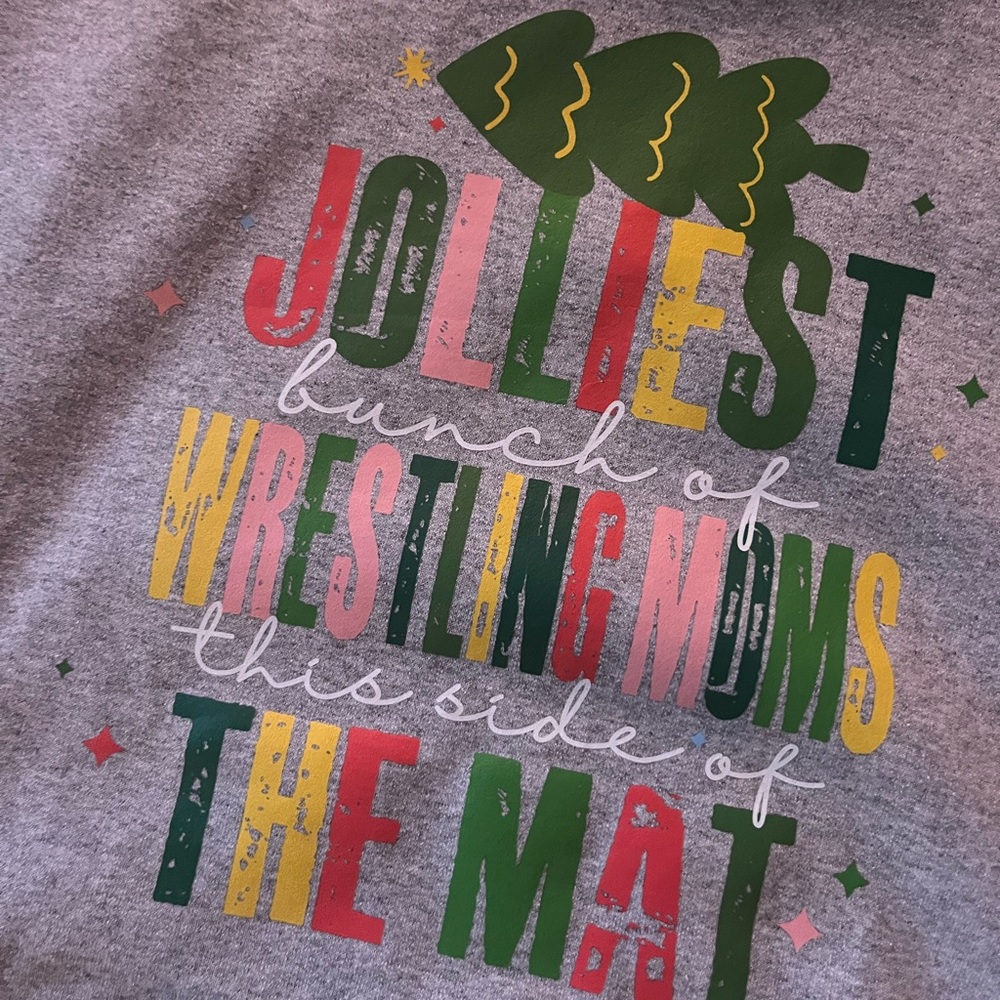 Wrestling Graphic Sweatshirt for Moms